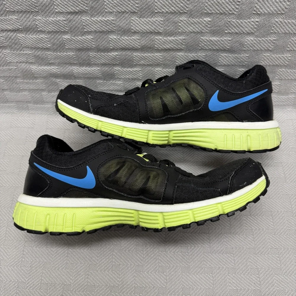 Nike Dual Fusion ST 2 Running Shoes Womens Size 8.5 Black Volt Blue 454240-018 - Picture 8 of 9